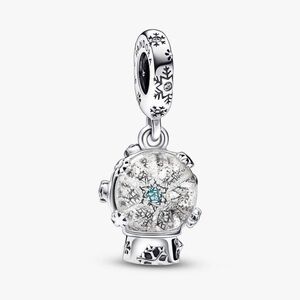 Authentic Pandora Snowflake Snow Globe Dangle Charm - NWOT